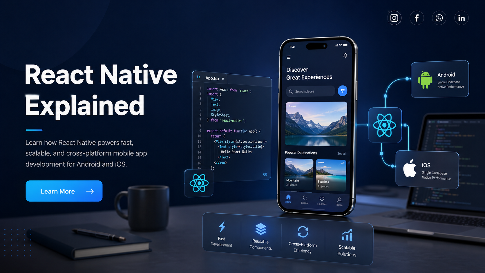 You are currently viewing What is React Native and How It Works: Complete Guide for Businesses and Developers
