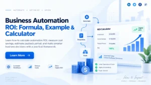 Read more about the article How to Calculate Business Automation ROI (+ Formula & Example)